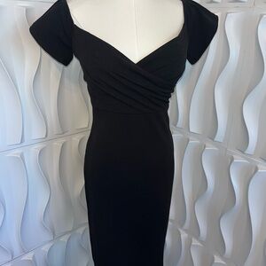 Crystal Doll Black Sheath Midi Dress